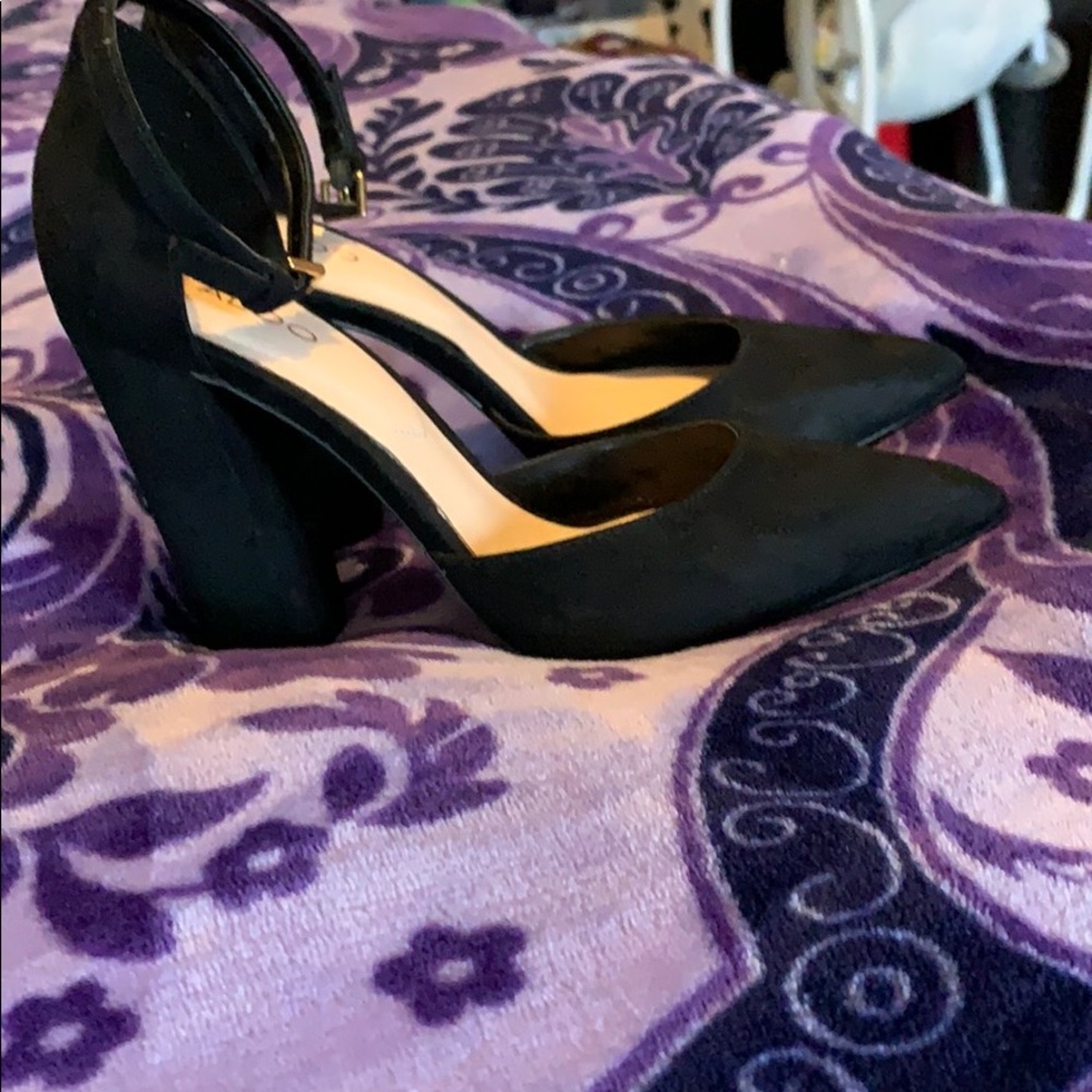Aldo black block heels